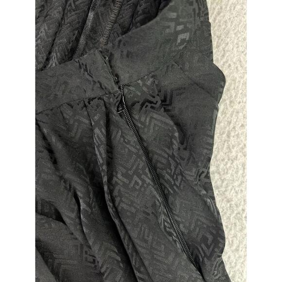 Vintage Raul Blanco Black 100% Silk Skirt Women's Size 8 (26x30) Midi - Picture 9 of 11